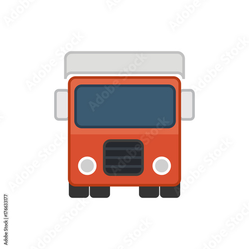 Truck simple icon on white background. Ground transport.