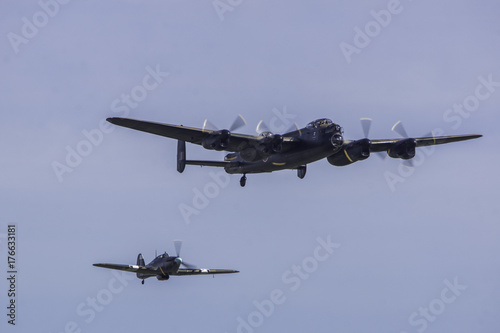 Avro Lancaster B1 with a Hawker Hurricane11c