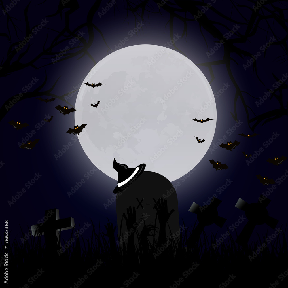 Halloween party. Vector illustration - stock vector. Happy Halloween vector lettering. Holiday calligraphy