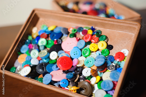 Sewing buttons, Plastic buttons, Colorful buttons, Buttons close up