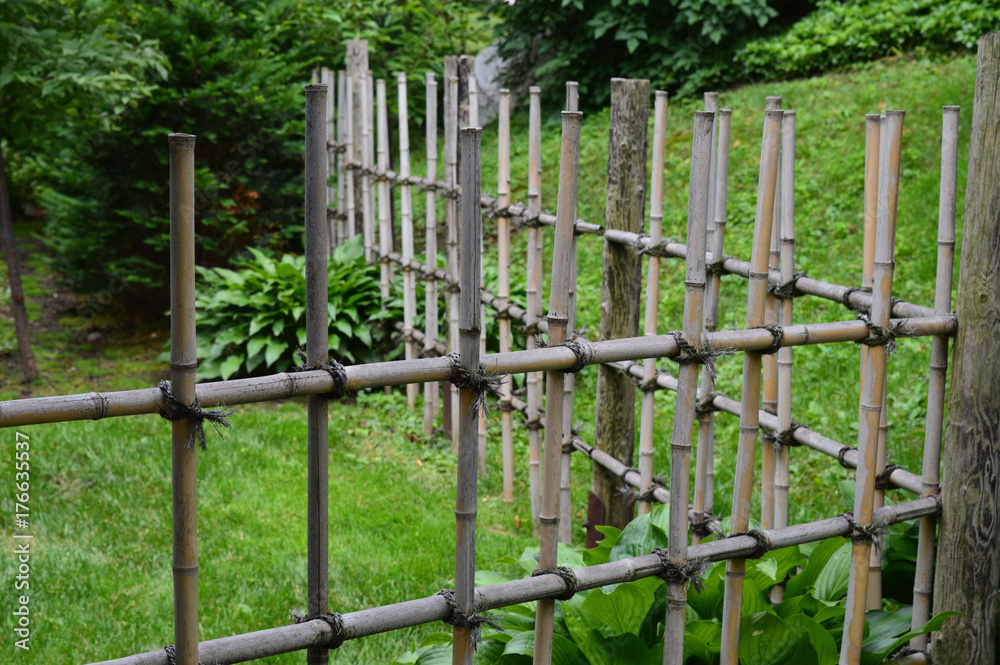 Fence in a Japanese garden Fence in a Japanese garden