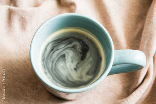 foam texture on coffee