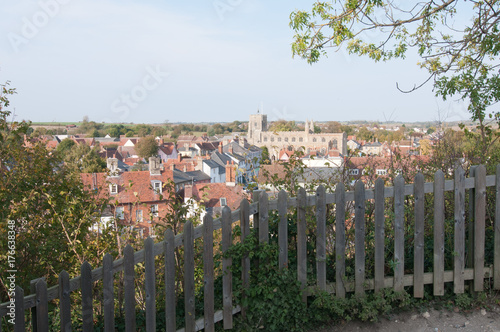 View of Clare from top of Motte in Clare Country Park