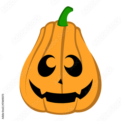 Isolated halloween jack-o-lantern