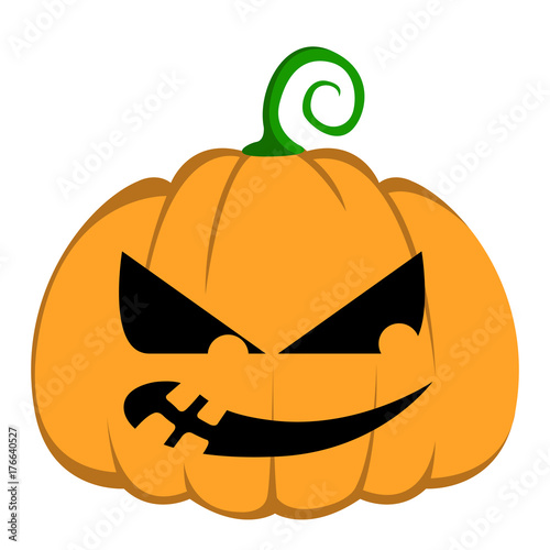 Isolated halloween jack-o-lantern
