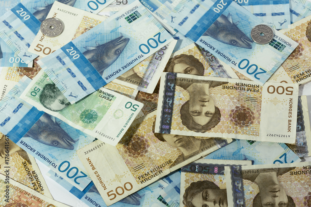 Krone Banknotes. Norwegian Krone Currency Krone Banknotes. Norwegian Krone Currency