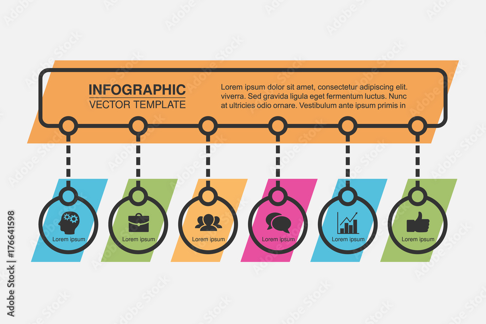 Vector infographic template for diagram, graph, presentation, chart, business concept with 6 options. Vector infographic template for diagram, graph, presentation, chart, business concept with 6 options.