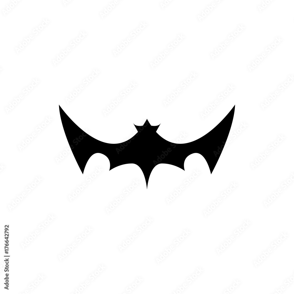 vector halloween black bat animal icon or sign isolated on white background. vector bat silhouette with wings. vector halloween black bat animal icon or sign isolated on white background. vector bat silhouette with wings.