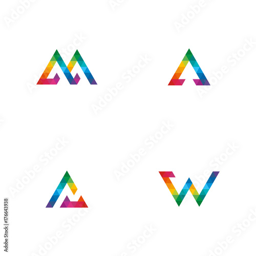 Colorful geometric logo