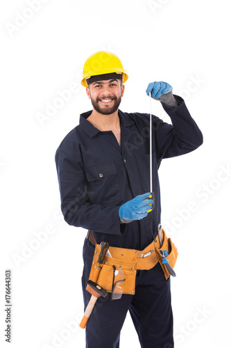 Smiling worker