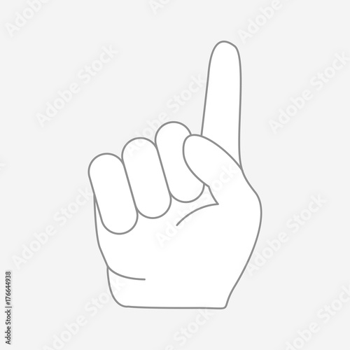 White glove with finger