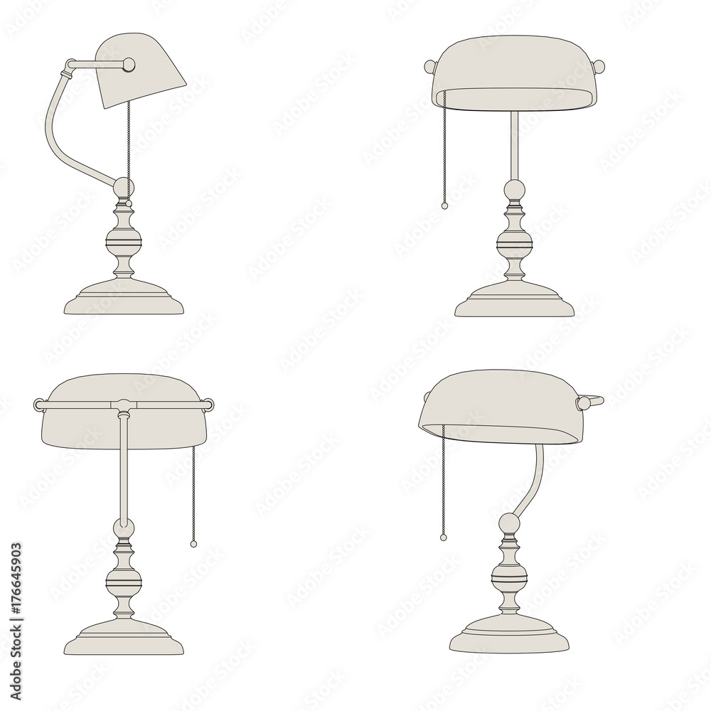 lamp with black colored outline lamp with black colored outline