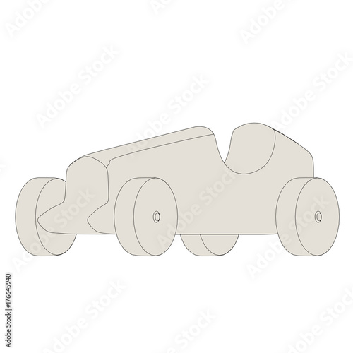 toy car with black outlines