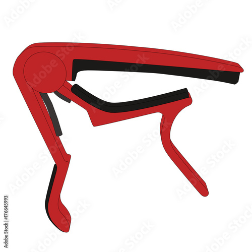 guitar capo with black outlines