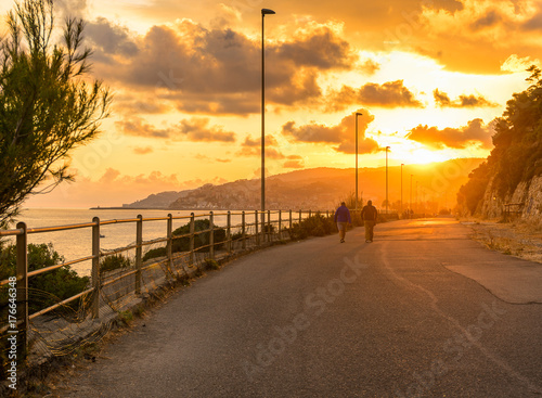 Sunset in Liguria, Italy