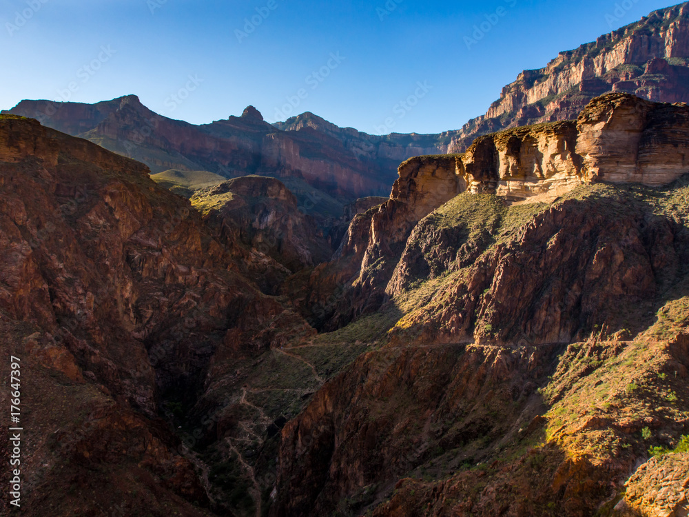 Grand Canyon Trail Landscape Bright Angel Trail