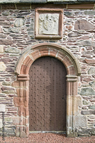 Old church door in Old KIrk Yard Galashiels