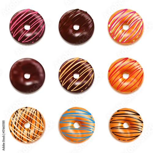Vector illustration of donuts