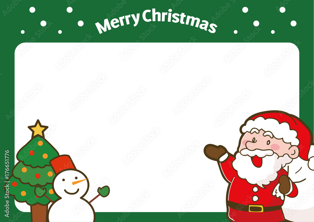 サンタクロースのクリスマスカードイラスト Stock Vector Adobe Stock