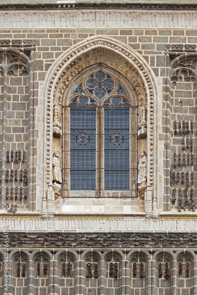 Irons at the wall of Monasterio de San Juan de los Reyes, Toledo, Spain
