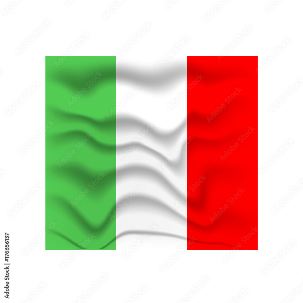 Italy flag of silk illustration