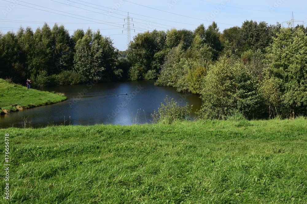 Landschaft mit See Stock Photo | Adobe Stock