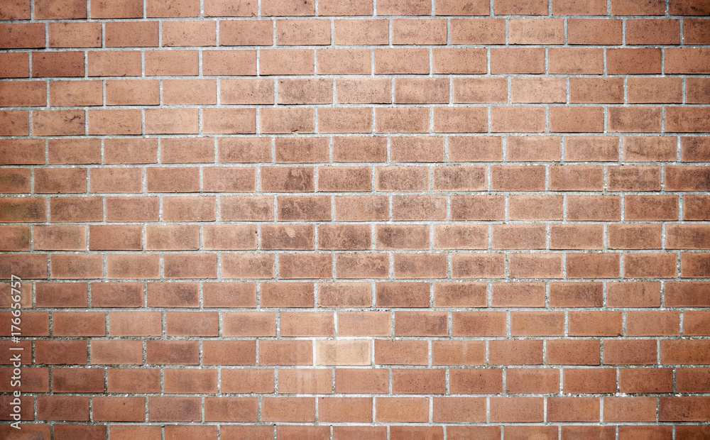 Obraz premium Backsteinmauer, Textur in braun, Hintergrund, Textfreiraum