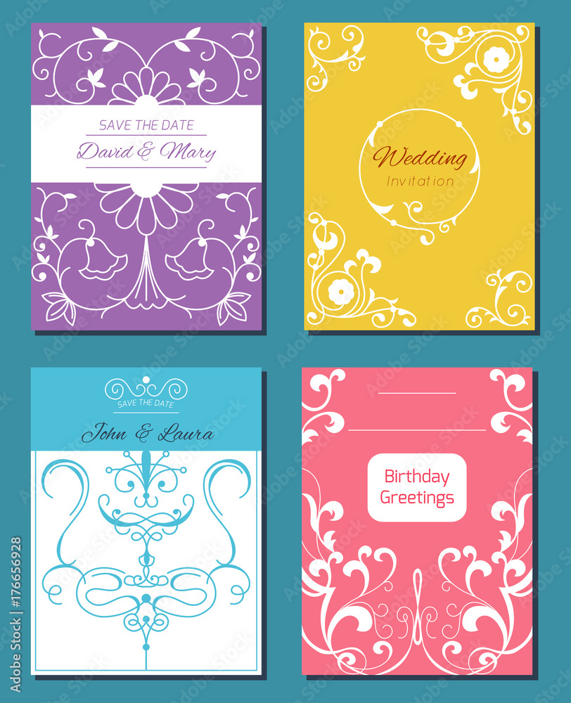 Naklejka premium Congratulation graduation invintation anniversary paper layout certification celebration vector card illustration design template