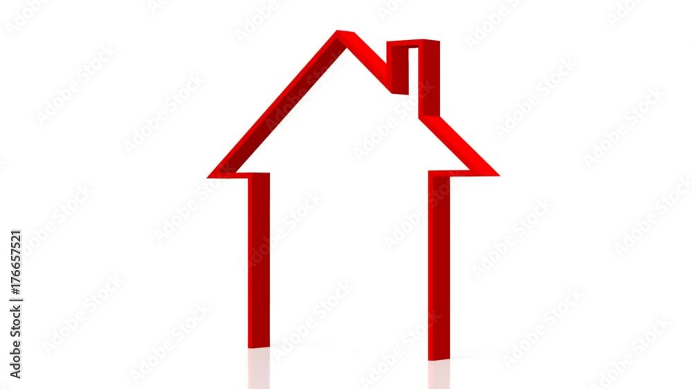 3D house shape - great for topics like house buy/ sell/ real estate agent etc. 3D house shape - great for topics like house buy/ sell/ real estate agent etc.