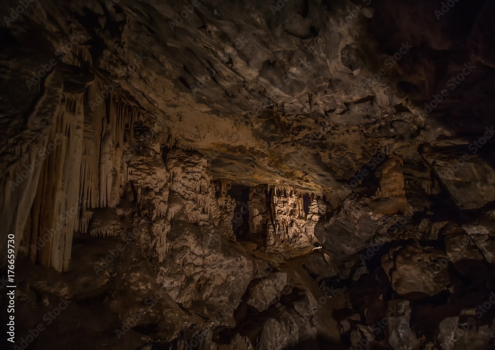 Flowstones in the famous Cango Caves in South Africa Flowstones in the famous Cango Caves in South Africa