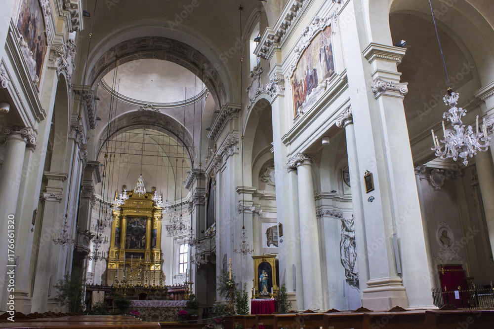 Inside the Basilica di San Domenico in Bologna, Italy