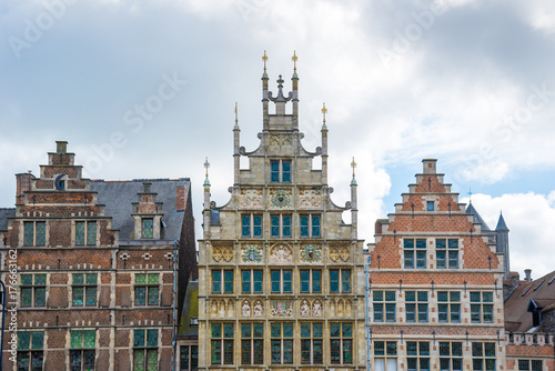 Nice houses in the old town of Ghent, Belgium.