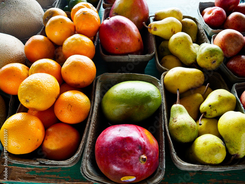 Baskets of fruit at the Minneapolis Farmers Market