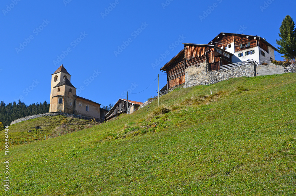 Das Dorf Lohn, Kanton Graubünden