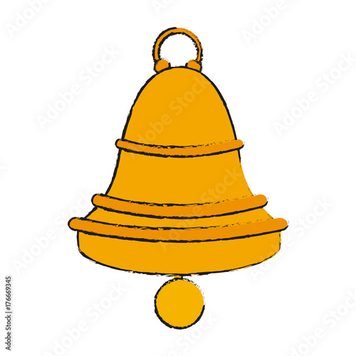 Christmas bell isolated icon vector illustration graphic design