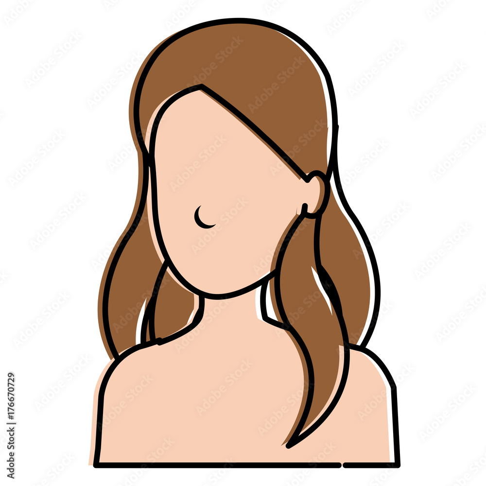 beautiful woman shirtless avatar character