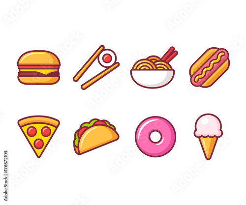 Food icon set