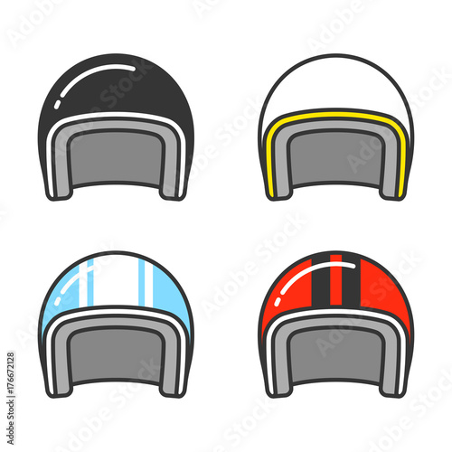 Motorcycle helmet set