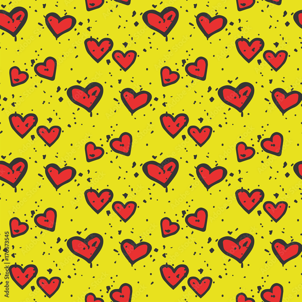 Simple red heart sharp vector seamless pattern background color card beautiful celebrate bright emoticon symbol holiday abstract art decoration. Simple red heart sharp vector seamless pattern background color card beautiful celebrate bright emoticon symbol holiday abstract art decoration.