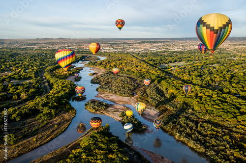 Hot Air Balloons over the Rio Grande photo