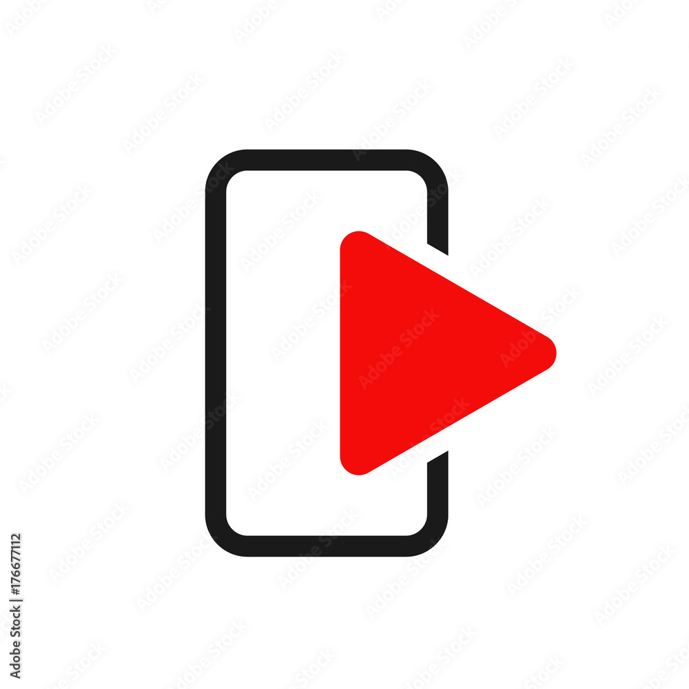 Smartphone Play Logo & Icon Element