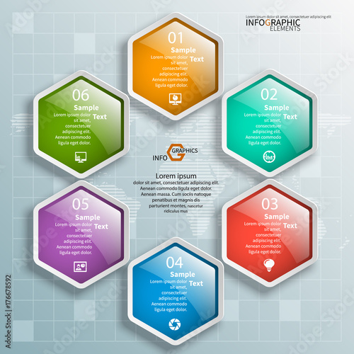 Abstract 3D Paper Infographics