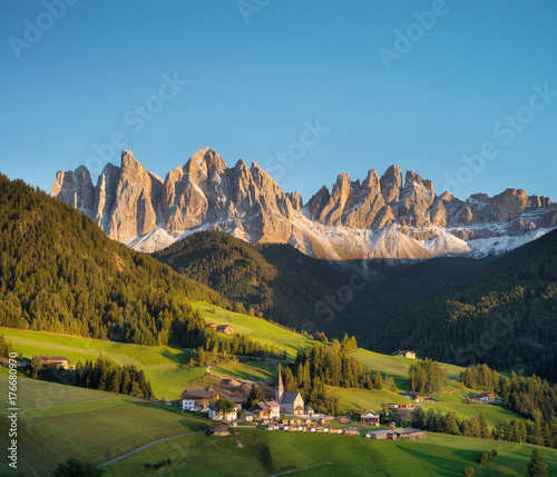 Mountain valley in the Italy alps. Beautiful natural sunset in the summer time © biletskiyevgeniy.com