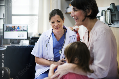 Young patient is getting a diagnose from doctor