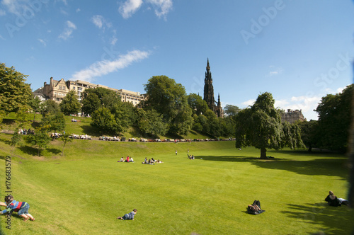 Prince's Street Gardens Edinburgh with the Scott Monument in the background © Derek