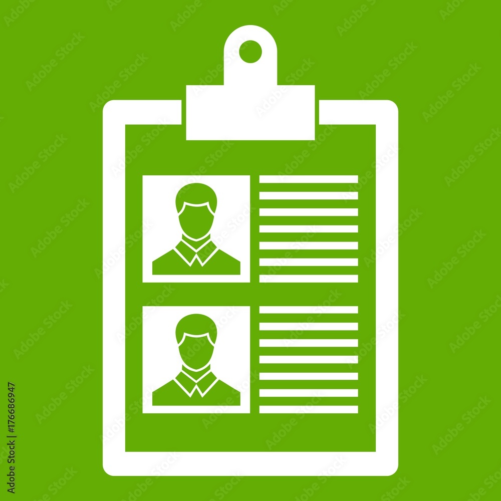 Resume of two candidates icon green Resume of two candidates icon green