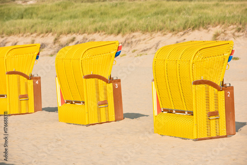 Beach wicker chairs strandkorb