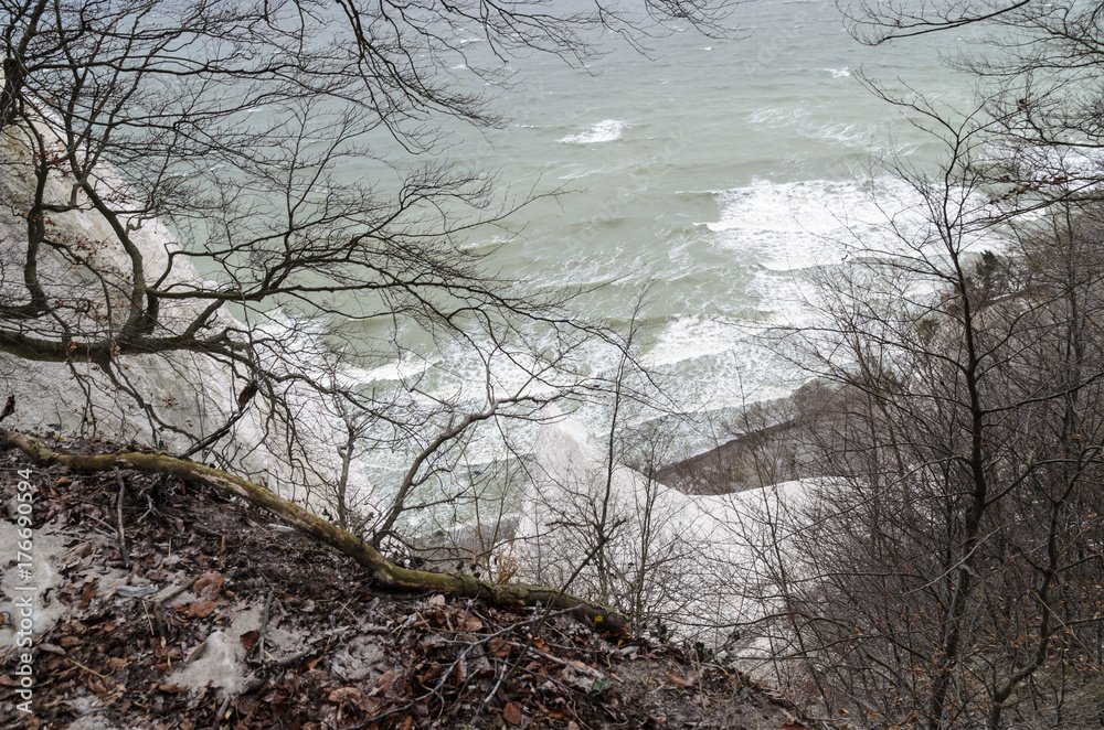 chalk cliffs of ruegen, germany chalk cliffs of ruegen, germany