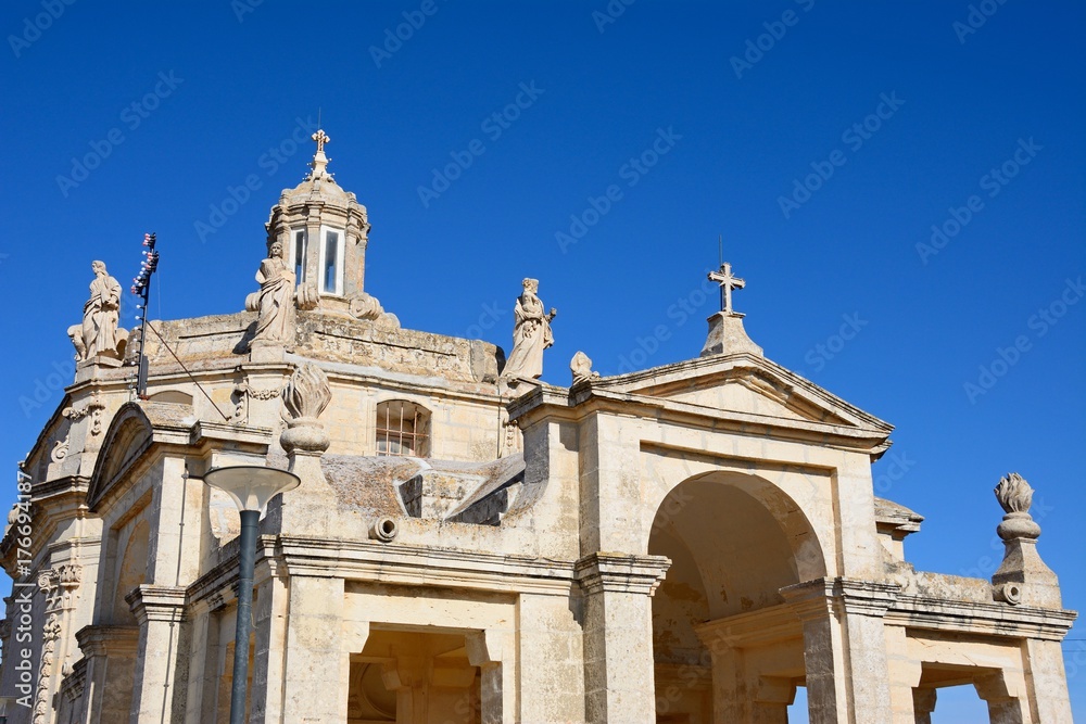 Front view of Providenza Chapel, Tal Providenza, Malta.