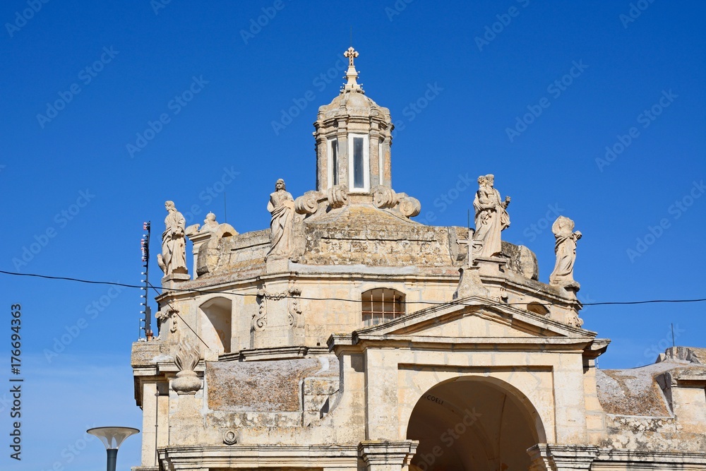 Front view of Providenza Chapel, Tal Providenza, Malta.